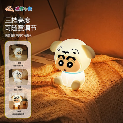 【衛青】現貨 蠟筆小新 小白 小夜燈 拍拍燈 節能燈 牀頭燈 睡眠燈 無需電池 新之助 小白 商品圖片 6