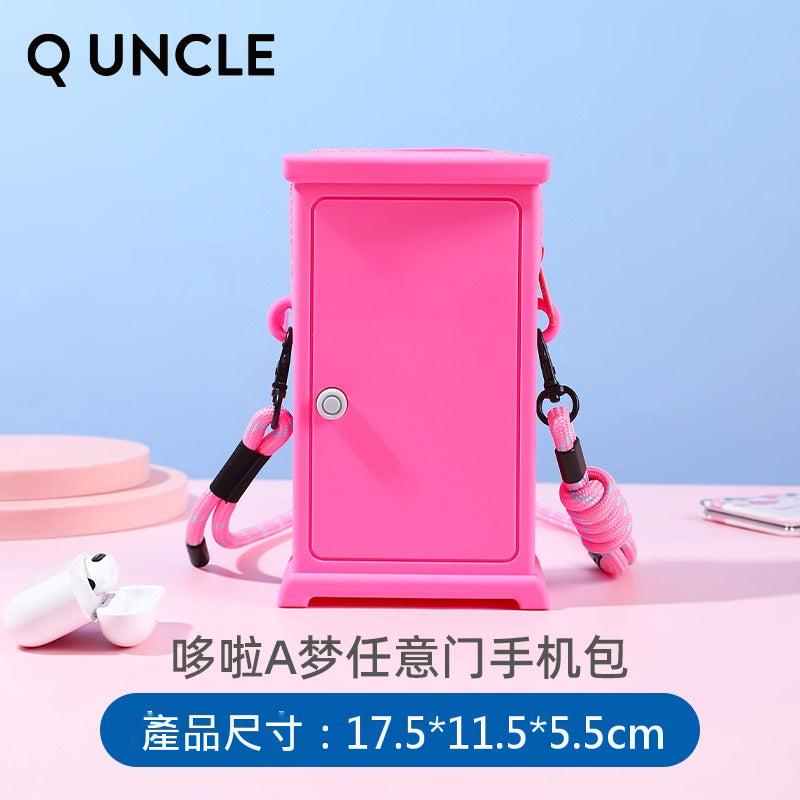 【Q UNCLE】正版 哆啦A夢 任意門 硅膠 手機包 零錢包 包包 硬幣包 耳機包 吊飾 小叮噹 掛件 收納包 斜挎包 商品圖片 6