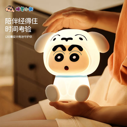 【衛青】現貨 蠟筆小新 小白 小夜燈 拍拍燈 節能燈 牀頭燈 睡眠燈 無需電池 新之助 小白 商品圖片 7