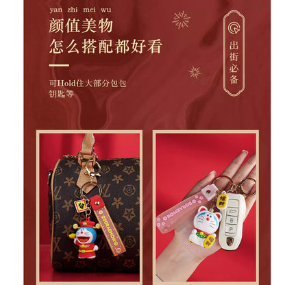 【超逗熊】正版現貨 哆啦A夢 鑰匙圈 財神爺 招財貓 掛飾 汽車 鑰匙扣 小叮噹 書包 揹包 掛件 哆啦a夢 吊飾 商品圖片 7