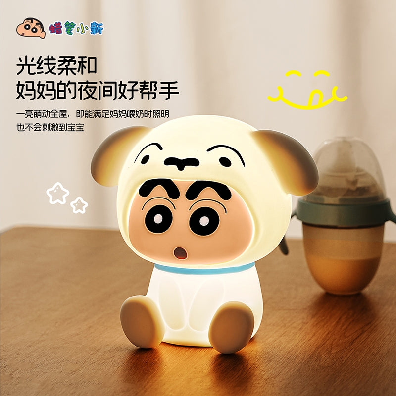 【衛青】現貨 蠟筆小新 小白 小夜燈 拍拍燈 節能燈 牀頭燈 睡眠燈 無需電池 新之助 小白 商品圖片 8
