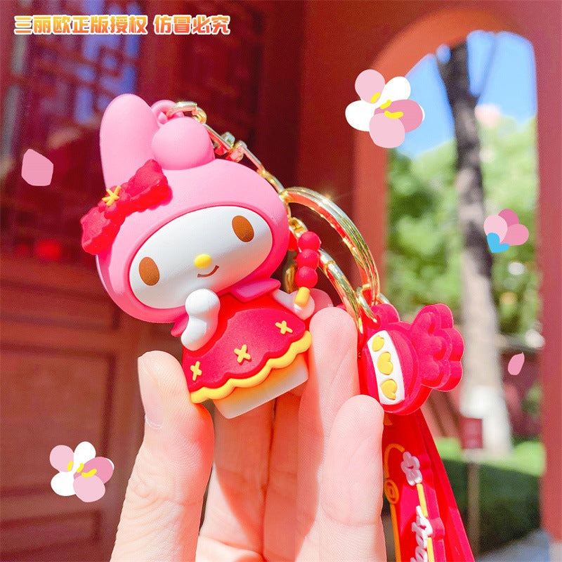 【冉紅】現貨 三麗鷗 鑰匙扣 鑰匙圈 新年快樂 庫洛米 大耳狗 春節禮物 送禮 規格圖片 1