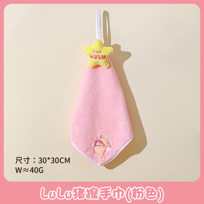 【川島屋】正版現貨 lulu豬 紐扣設計幹髮帽 輕鬆包裹  擦手巾  洗頭包頭巾 送禮 規格圖片 1