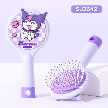 【包包寶】現貨 三麗鷗 梳子 庫洛米 卡通氣墊梳 順髮 美髮梳 頭皮按摩氣囊梳 密齒梳 按摩梳 送禮 規格圖片 1