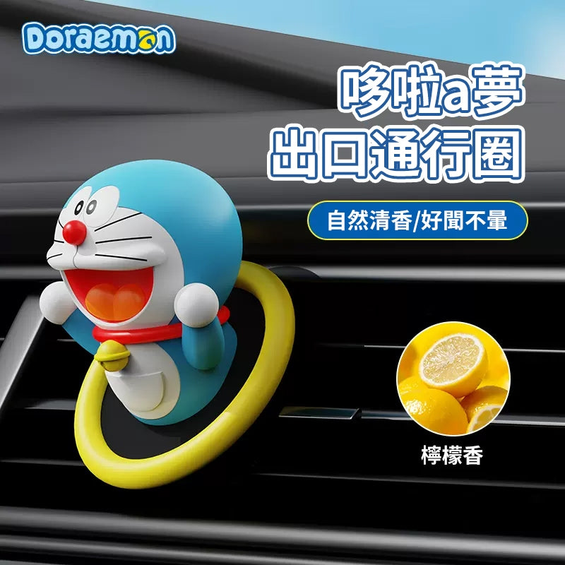 【洛克空間】現貨 哆啦A夢 通行圈 車載香薰 小叮噹 汽車 裝飾 出風口 香水 哆啦a夢 擺件 Doraemon 規格圖片 1