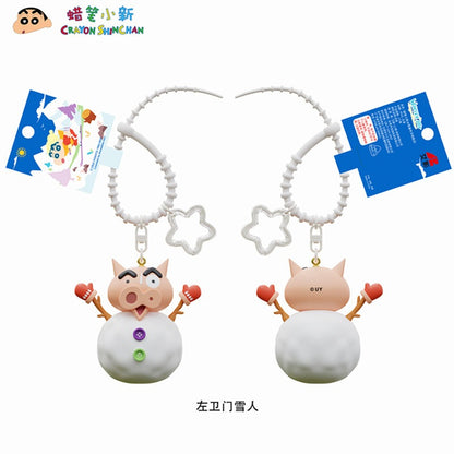 【千寶】現貨 蠟筆小新 冬天系列 鑰匙扣 鑰匙圈 掛飾 吊飾 掛件 機車 新之助 禮物 小白 第七代 規格圖片 1