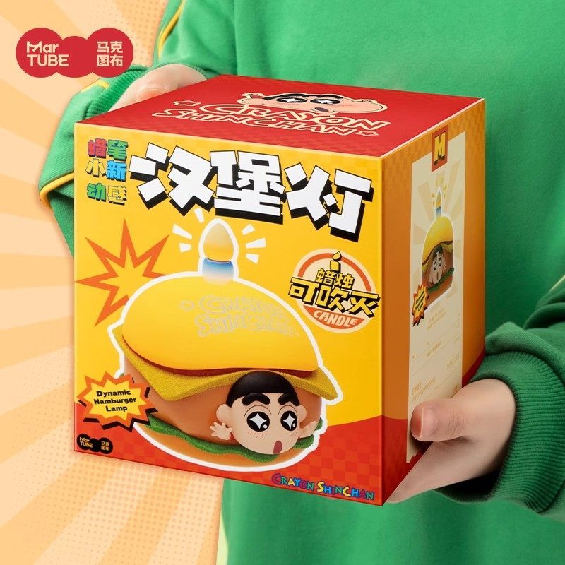 【馬克圖布】現貨 蠟筆小新 漢堡燈 小夜燈 生日禮物 禮盒包裝 新之助 規格圖片 1