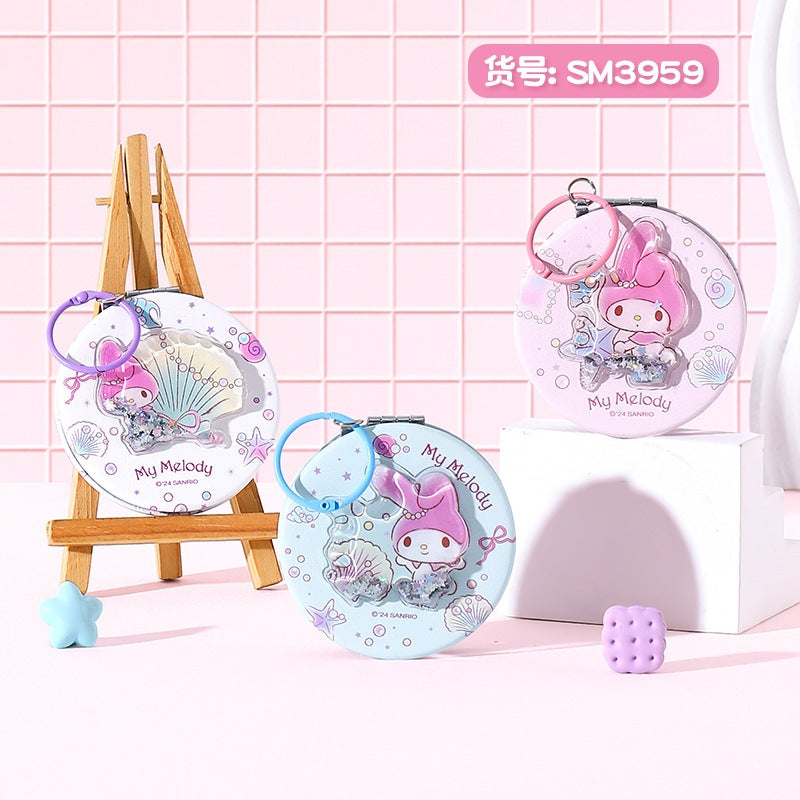 【包包寶】現貨 三麗鷗 化妝鏡 美樂蒂 油包雙面小鏡子 庫洛米 隨身便攜 方形學生鏡子 送禮 規格圖片 1