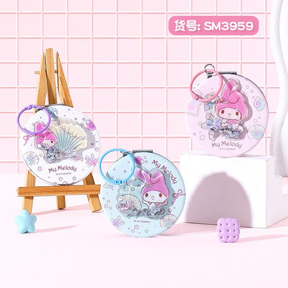 【包包寶】現貨 三麗鷗 化妝鏡 美樂蒂 油包雙面小鏡子 庫洛米 隨身便攜 方形學生鏡子 送禮 規格圖片 1