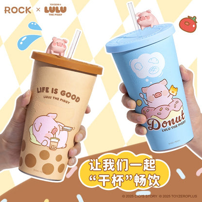 【洛克空間】現貨 lulu豬 溫變不銹鋼冷冷杯 700ML 保溫杯 水杯 遇冰變色杯 送禮 規格圖片 1