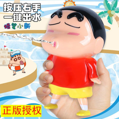 【魔卡丘】正版 蠟筆小新 水槍 玩具 整蠱 全身小新 夏日 療愈解壓 趣味擺件 新之助 送禮 規格圖片 1