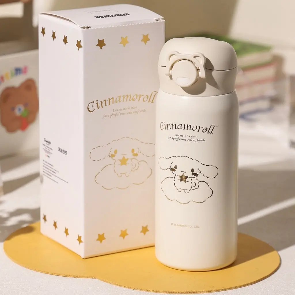 【杯具熊】正版 三麗鷗 星星大耳狗 保溫杯 保溫瓶 水杯 水壺 350ml 韓國品牌 杯具熊 316不鏽鋼 規格圖片 1