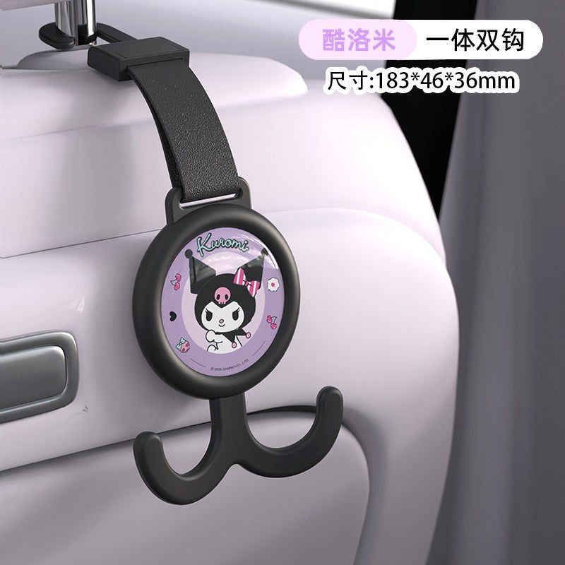 【香百川】正版 三麗鷗 掛勾 背椅掛鈎 車內收納 送禮 庫洛米 美樂蒂 KT貓 大耳狗 規格圖片 1