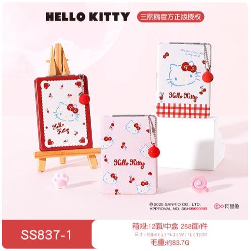 【包包寶】現貨 三麗鷗 KT貓 化妝鏡 臺式公主鏡 摺疊雙面鏡 隨身便攜可掛鏡子 送禮 規格圖片 1