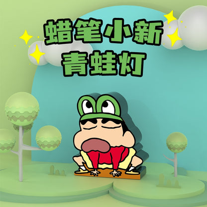 【現貨】正版 蠟筆小新 cos青蛙 小夜燈 牀頭燈 睡眠燈 節能不耗電 新之助 夜燈 療癒 禮物 規格圖片 1