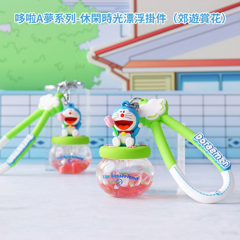 【冉紅】正版現貨 哆啦A夢 療癒功能鑰匙圈 休閒時光掛件 日式風格 掛飾 小叮噹 鑰匙扣 揹包 掛件 哆啦a夢 解壓 規格圖片 1