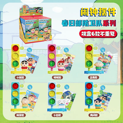 【麥和】正版現貨 蠟筆小新 紅綠燈 日曆 小鬧鐘 鬧鈴 學生 送禮 禮物 起牀鐘 新之助 阿呆 正南 麥和 規格圖片 1