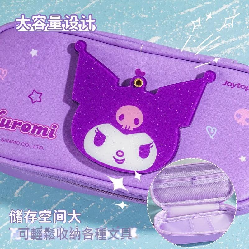 【香港悅木】現貨 三麗鷗 庫洛米 卡通筆袋 筆盒 帶鏡子功能 文具 送禮 規格圖片 1