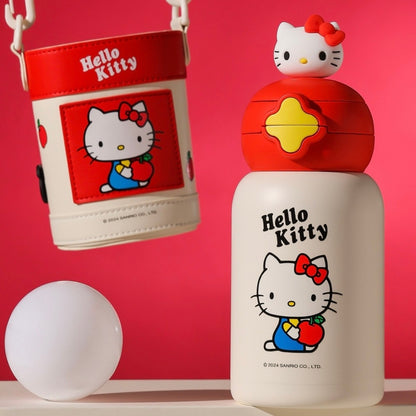 【杯具熊】正版現貨 三麗鷗 hellokitty 保溫杯 保溫瓶 水杯 水壺 600ml 韓國品牌 送禮 可斜挎 規格圖片 1