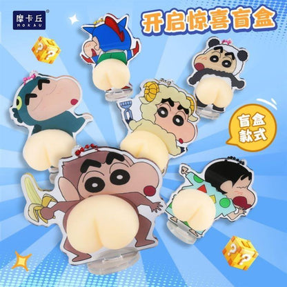 【魔卡丘】正版現貨 蠟筆小新 屁屁捏捏樂 盲盒 減壓 擺件 玩具 公仔 新之助 動感超人 睡衣小新 送禮 規格圖片 1