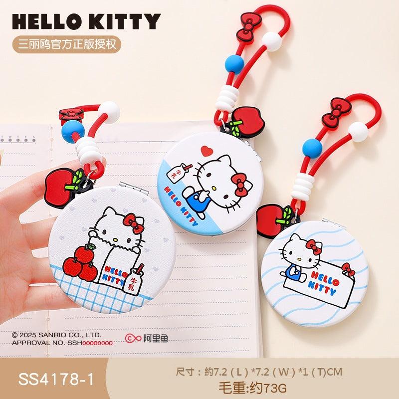 【包包寶】現貨 三麗鷗 化妝鏡 Hello Kitty 雙面折疊鏡 美妝鏡子 隨身 攜帶 包包掛件鏡子 送禮 規格圖片 1