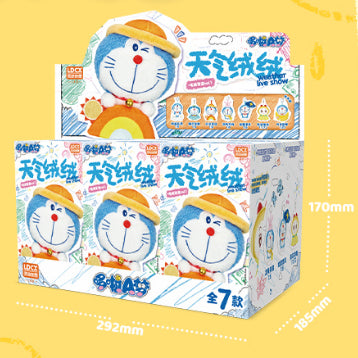 【靈動創想】現貨 哆啦A夢 天氣絨絨 掛件盲盒 包包 吊飾 鑰匙圈 送禮 公仔 小叮噹 規格圖片 2