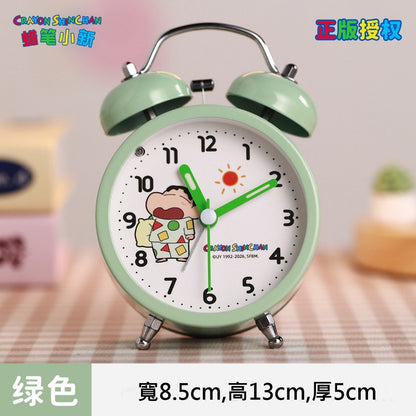 【麥和】現貨 蠟筆小新 時鐘 電子鐘 小鬧鐘 起牀鐘 鬧鈴 學生 送禮 新之助 規格圖片 2