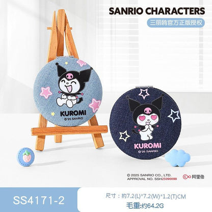 【包包寶】現貨 三麗鷗 化妝鏡 庫洛米 卡通款迷你便攜式小鏡子 玉桂狗 隨身攜帶 便攜手持鏡 送禮 規格圖片 2