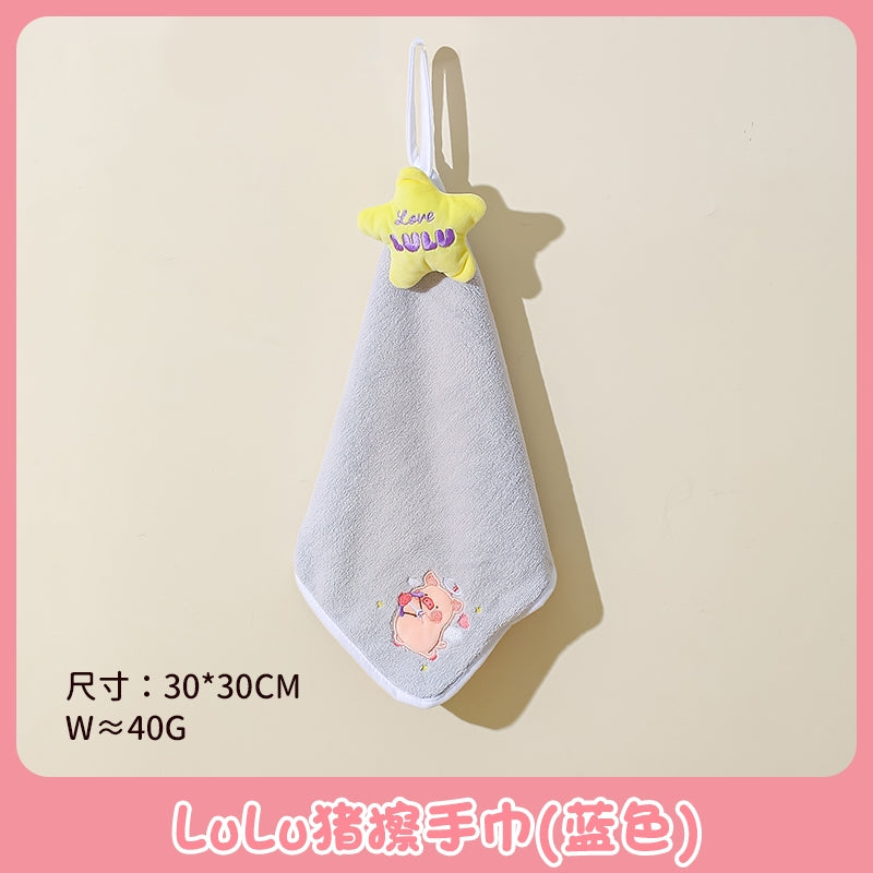【川島屋】正版現貨 lulu豬 紐扣設計幹髮帽 輕鬆包裹  擦手巾  洗頭包頭巾 送禮 規格圖片 2