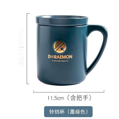 【清和】正版現貨 哆啦A夢 一杯子一輩子 鈴鐺杯 馬克杯 高顏值 有蓋無湯匙 咖啡杯 送禮 水杯 小叮噹 哆啦a夢 規格圖片 2