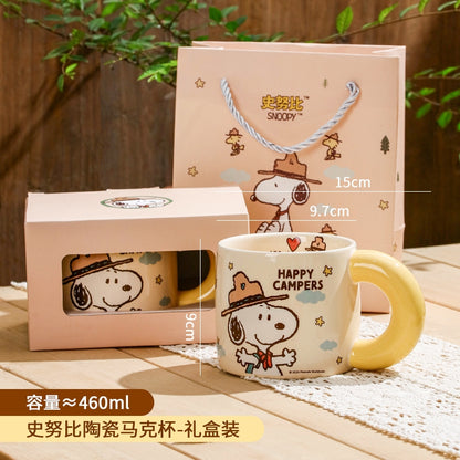 【曙曦】正版現貨 史努比 馬克杯 水杯 牛奶杯 飲料杯 造型杯 咖啡杯 禮盒包裝 送禮 Snoopy 曙曦 規格圖片 2