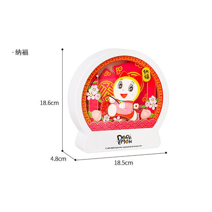 【現貨】正版 哆啦A夢 紙雕小夜燈 招財 納福 哆啦美 內飾 小叮噹 哆啦a夢 裝飾 擺件 規格圖片 2