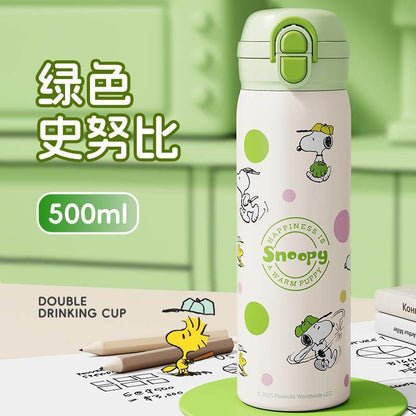 【波點】現貨 史努比 保溫杯 保溫瓶 316L最好材質 500ml 送禮 規格圖片 2