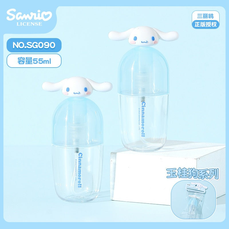 【包包寶】正版 三麗鷗 噴霧瓶 按壓化妝水分裝瓶 旅行便攜噴瓶 分裝瓶55ml 分裝神器 噴霧空瓶子 送禮 規格圖片 2