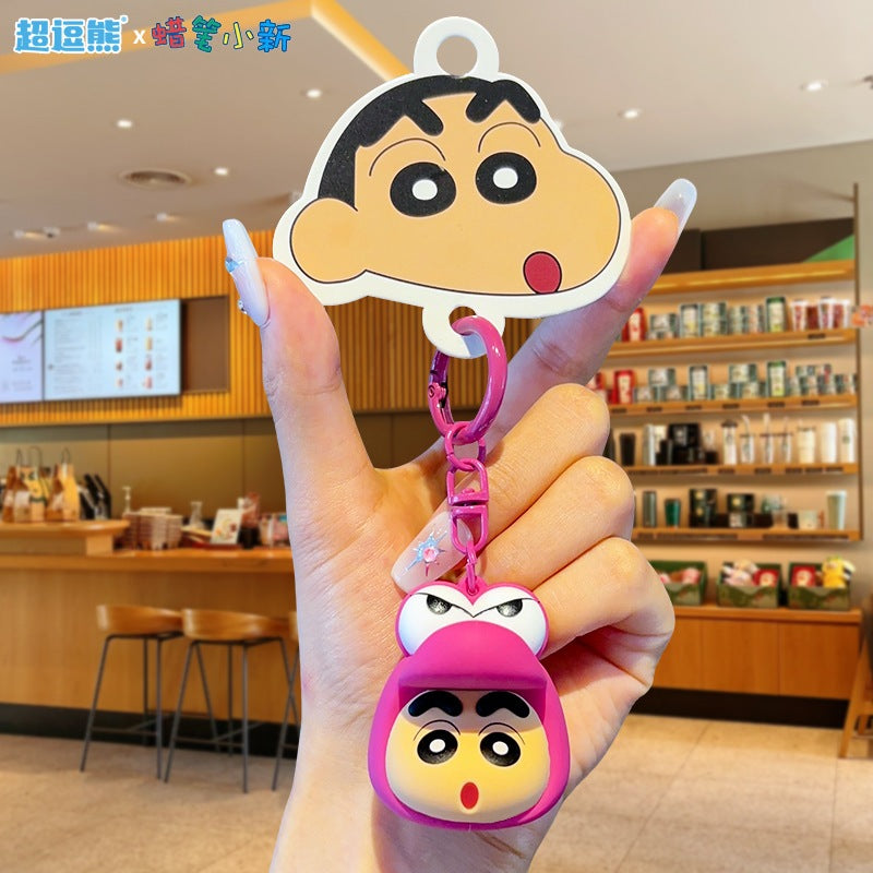 【千寶】現貨 蠟筆小新 鑰匙扣 鑰匙圈 小白 玩偶動漫吊飾 包包掛飾 書包掛件 送禮 規格圖片 2