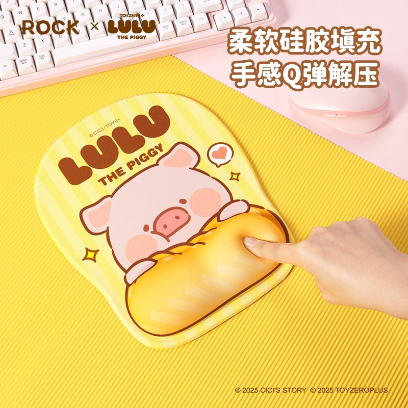 【洛克空間】現貨 lulu豬 滑鼠墊 鼠標墊 3D 桌墊 加厚防滑人體工學 送禮 規格圖片 2