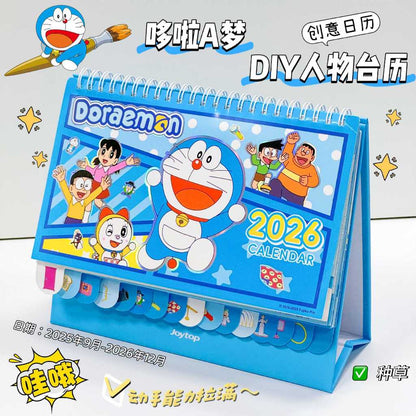 【香港悅木】現貨 哆啦A夢 日曆 2026年 桌曆 年曆 文具 小獎品 辦公 收藏 小叮噹 規格圖片 2