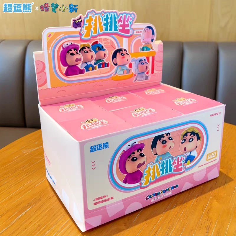 【超逗熊】正版現貨 蠟筆小新 童話奇緣水晶球 車載擺件 創意桌面手辦公仔盲盒 送禮 規格圖片 2