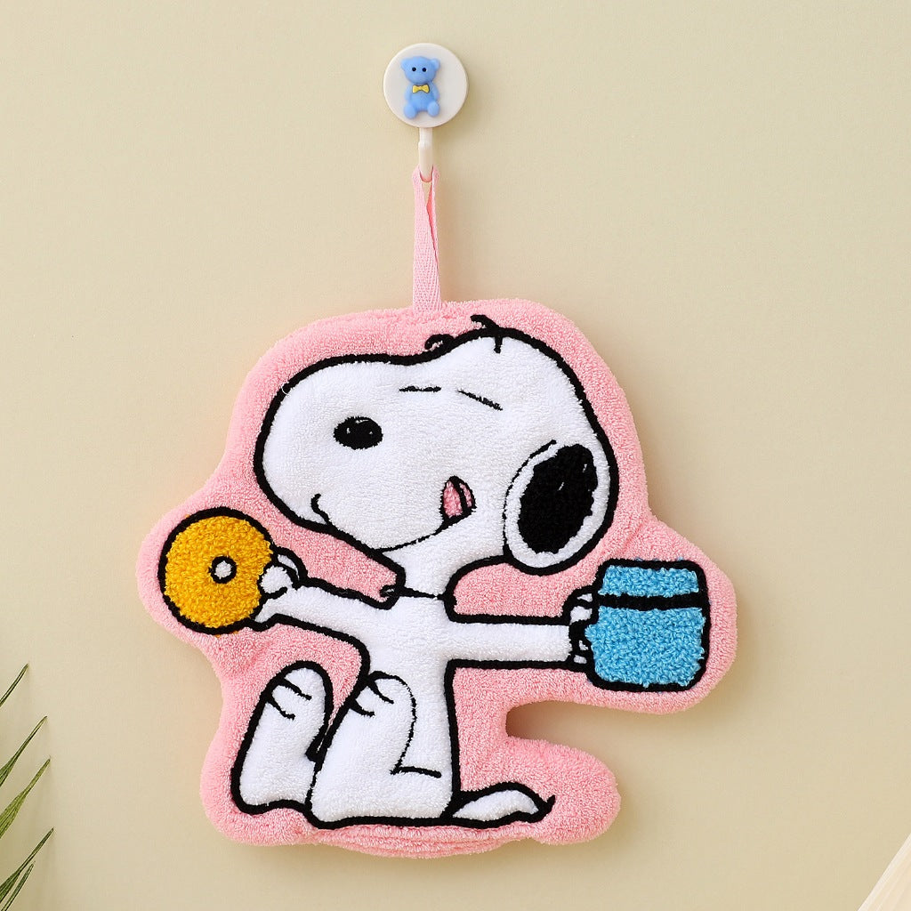 【現貨】 正版 史努比 擦手巾 洗手巾 SNOOPY 洗手間必備 快速吸乾 送禮 廚房擦手 規格圖片 2