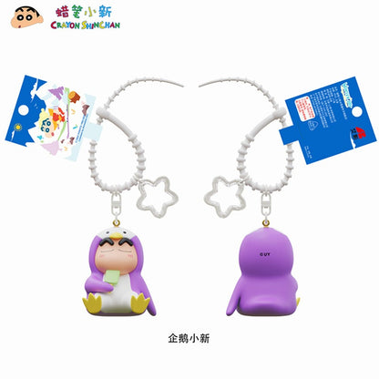 【千寶】現貨 蠟筆小新 冬天系列 鑰匙扣 鑰匙圈 掛飾 吊飾 掛件 機車 新之助 禮物 小白 第七代 規格圖片 2