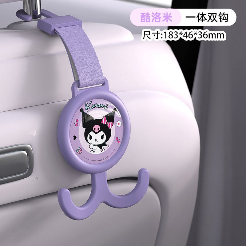 【香百川】正版 三麗鷗 掛勾 背椅掛鈎 車內收納 送禮 庫洛米 美樂蒂 KT貓 大耳狗 規格圖片 2