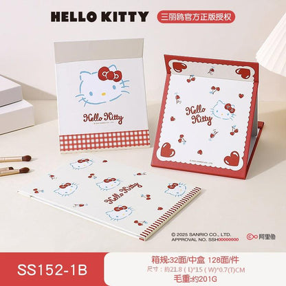 【包包寶】現貨 三麗鷗 KT貓 化妝鏡 臺式公主鏡 摺疊雙面鏡 隨身便攜可掛鏡子 送禮 規格圖片 3