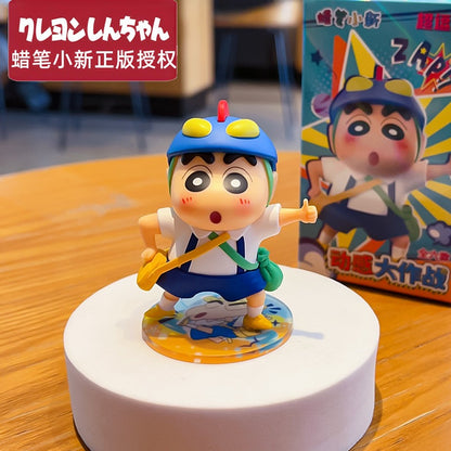 【超逗熊】正版現貨 蠟筆小新 動感大作戰系列 可愛趣味手辦擺件 盲盒 公仔 送禮 規格圖片 3