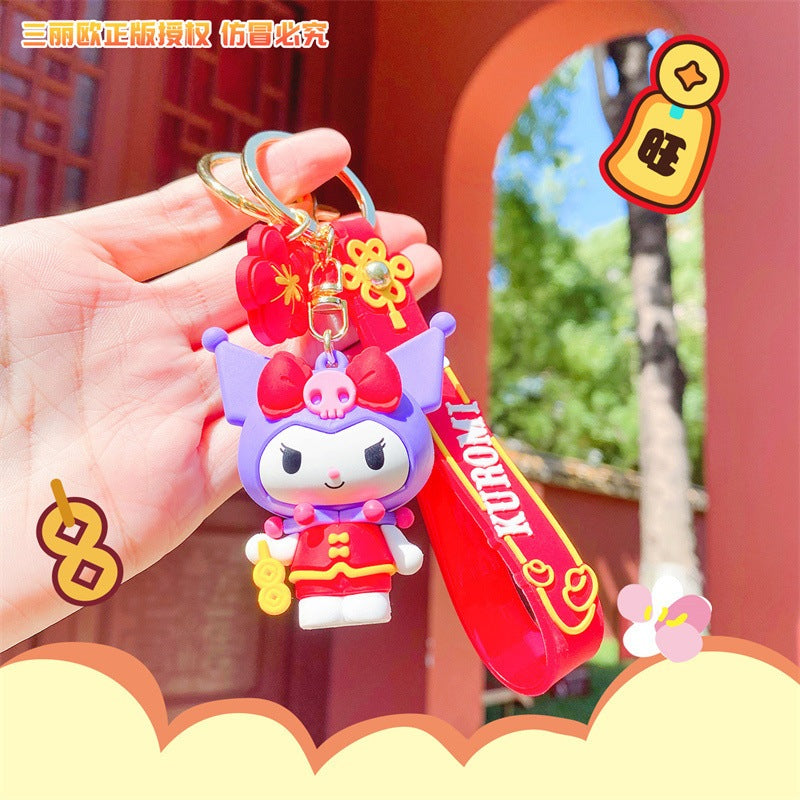 【冉紅】現貨 三麗鷗 鑰匙扣 鑰匙圈 新年快樂 庫洛米 大耳狗 春節禮物 送禮 規格圖片 3