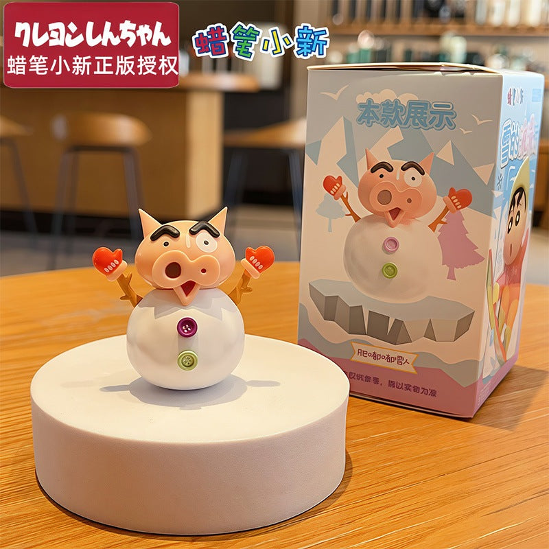 【超逗熊】正版 蠟筆小新 冬天系列 手辦潮玩 公仔 桌面擺件 生日禮物 送禮 規格圖片 3
