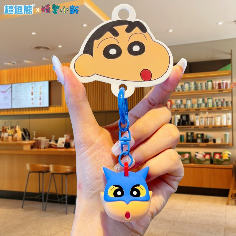 【千寶】現貨 蠟筆小新 鑰匙扣 鑰匙圈 小白 玩偶動漫吊飾 包包掛飾 書包掛件 送禮 規格圖片 3