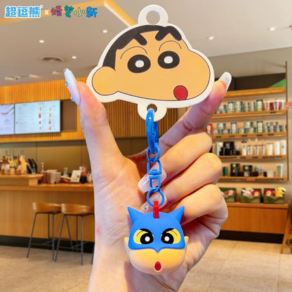 【千寶】現貨 蠟筆小新 鑰匙扣 鑰匙圈 小白 玩偶動漫吊飾 包包掛飾 書包掛件 送禮 規格圖片 3