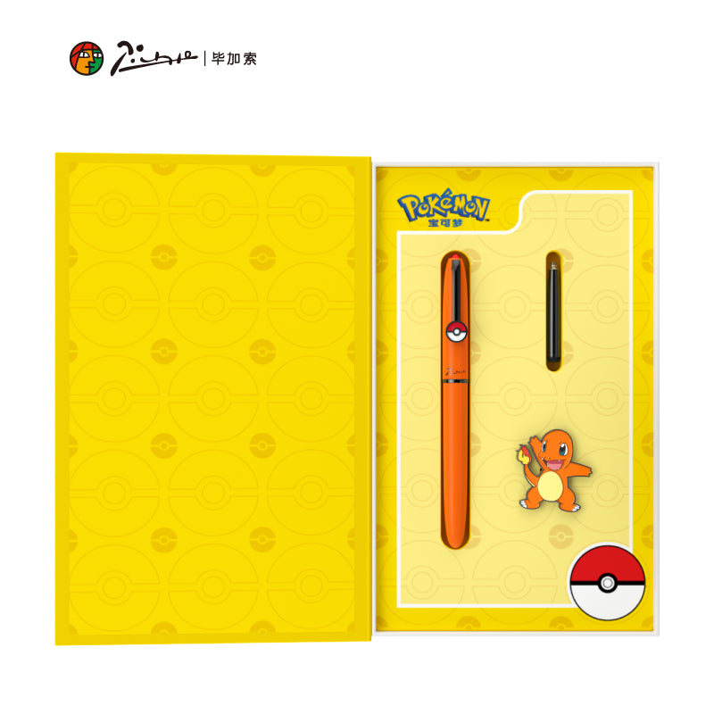 【畢加索】正版 寶可夢 鋼筆禮盒套裝 Pokemon 練鋼筆 文具 國中 練字 皮卡丘 小火龍 傑尼龜 生日 禮物 規格圖片 3