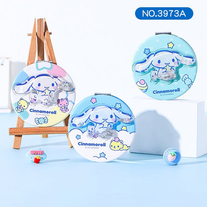【包包寶】現貨 三麗鷗 化妝鏡 美樂蒂 油包雙面小鏡子 庫洛米 隨身便攜 方形學生鏡子 送禮 規格圖片 3