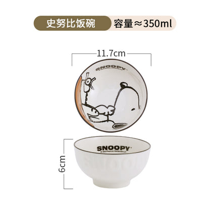 【曙曦】正版現貨 史努比 經典系列散裝 餐具 飯碗 盤子 筷子 湯匙 魚盤 易收藏 送禮 snoopy 曙曦 規格圖片 4